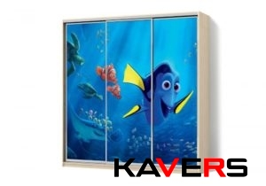 Шафа-купе тридверна з фотодруком