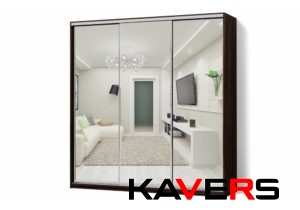 Шафа-купе троє дверей дзеркало